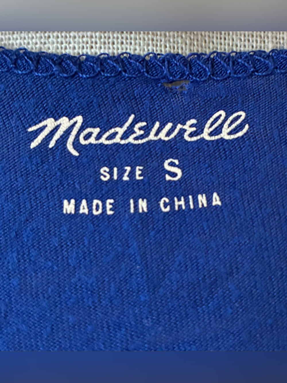 Madewell Blue Racerback Tank Top - Picture 2 of 2